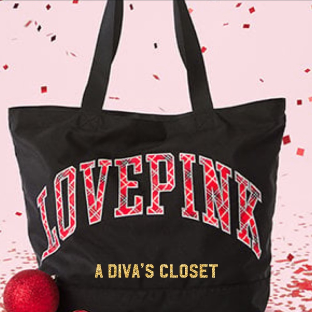VS Pink Holiday Tote Bag